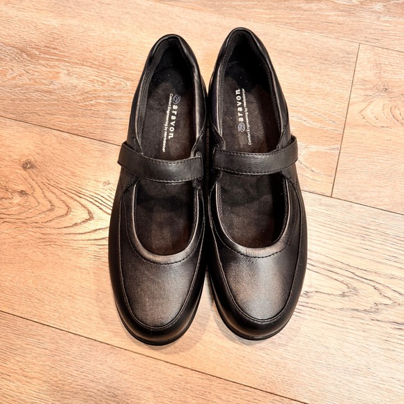 Aravon Comfort by New Balance Black Leather Womens 11 Mary Jane Strap Shoes - Picture 4 of 8